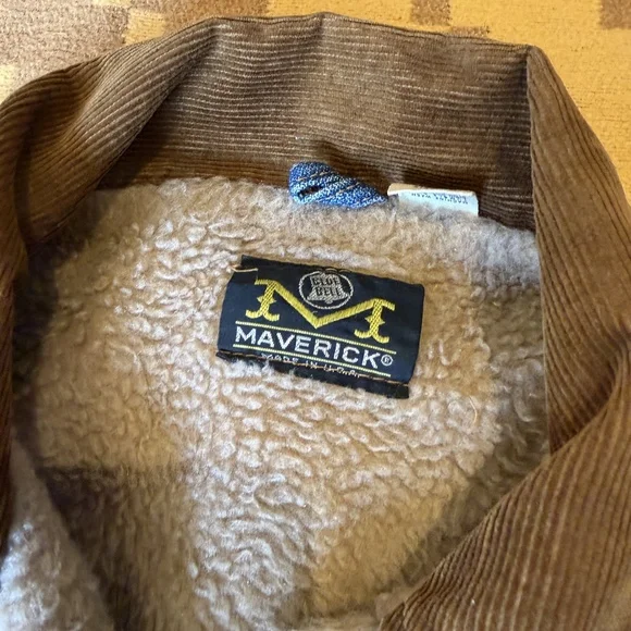 Vintage Maverick Blue Bell 60s Sherpa Lined Denim Jacket Size 36 - Picture 2 of 8